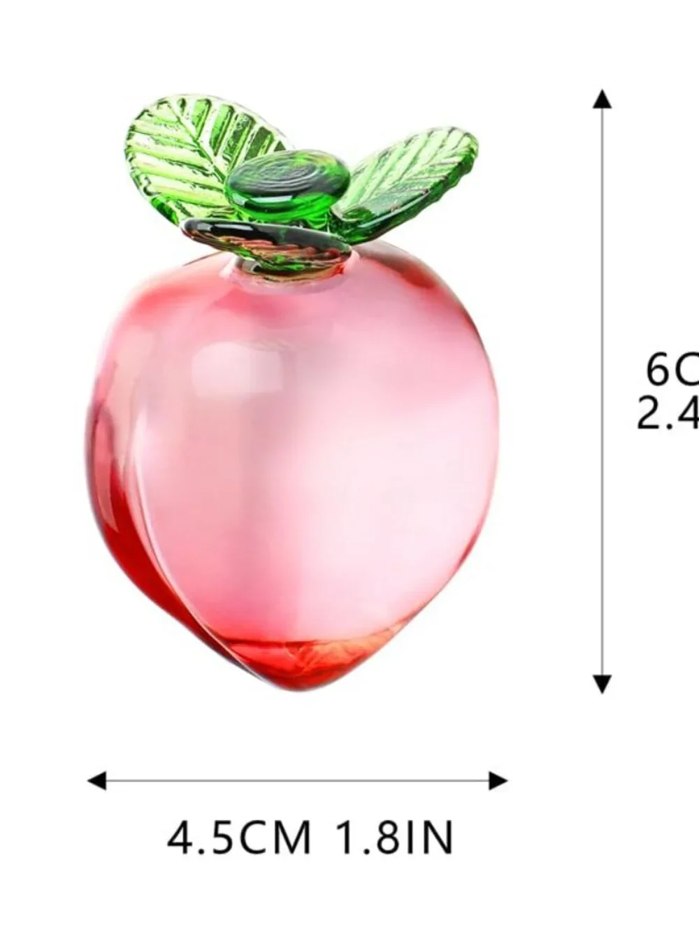 New -‎ Glass Fruits Decor Crystal Peach Figurines Collectibles for Office